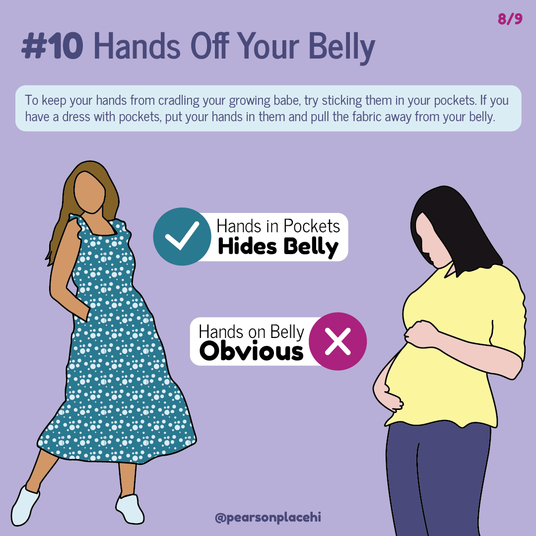 How to Hide Your Pregnancy Bump for 9 Months